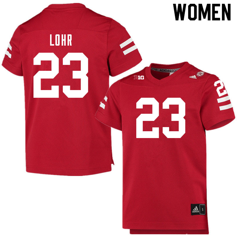 Women #23 Grant Lohr Nebraska Cornhuskers College Football Jerseys Sale-Scarlet - Click Image to Close